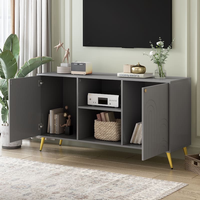 Modern TV Stand for TVs up to 55 Inches - 53.1" D x 16.5" W x 29.5" H