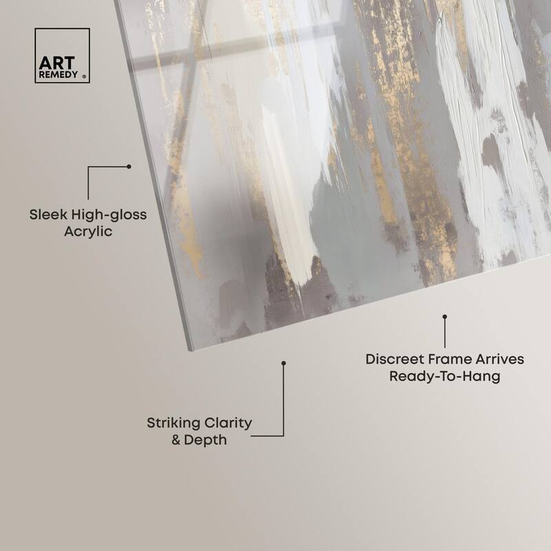 Flooding Gold II Acrylic by Art Remedy, Ready to Hang