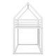 preview thumbnail 20 of 24, Twin House Bunk Bed with Built-in Ladder, Slide & Guardrails, Black