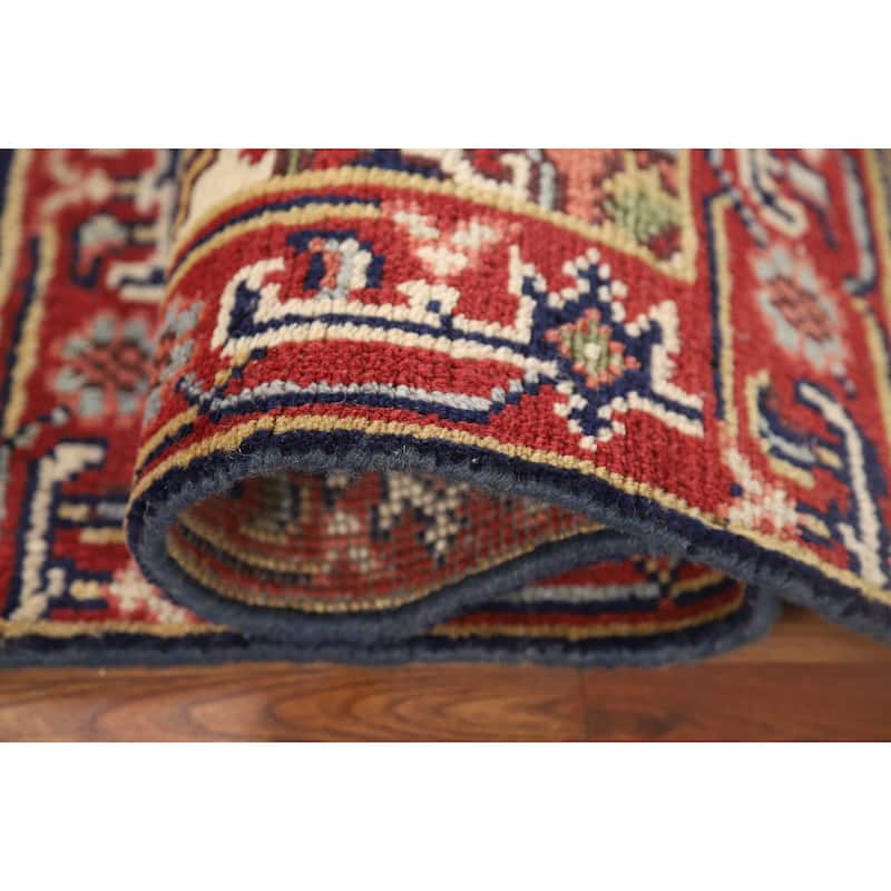 Navy Blue Heriz Serapi Indian Accent Rug Handmade Foyer Wool Carpet - 2'0" x 3'0"