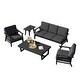 preview thumbnail 86 of 99, 5-Piece Teak Outdoor Conversation Set with Tables.