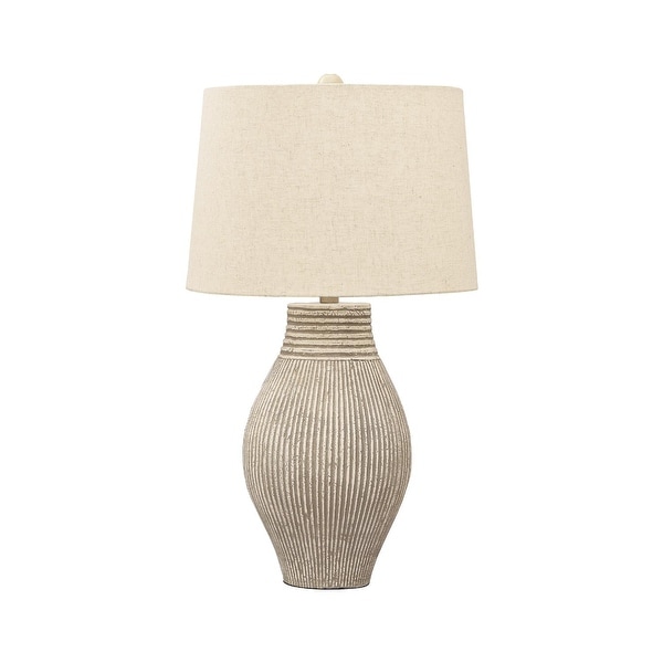Aleela Contemporary White/Gold Textured Metal Lamp - 21.5" H. Opens flyout.