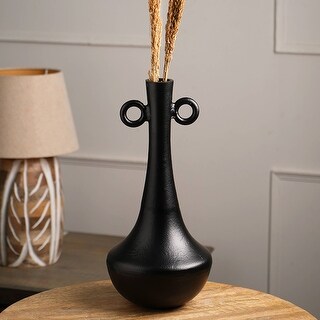 Expobazaar Contemporary Black Aluminum Vase - Bed Bath & Beyond - 40434462