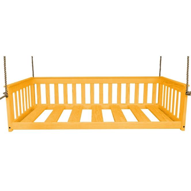 Pine Twin Size Mission-Style Daybed with Rope - Honey Stain