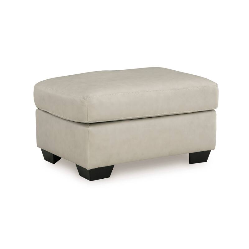 Roundhill Furniture Holmes Leather Upholstered Ottoman