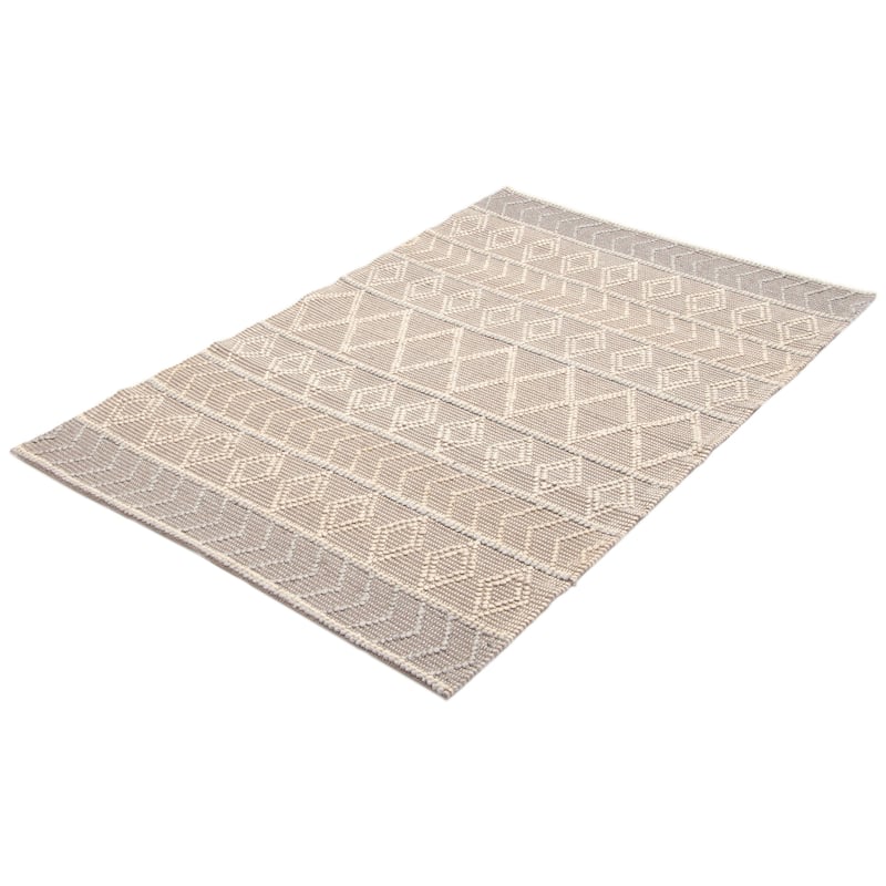 ECARPETGALLERY Braid weave Sienna Brown Wool Rug - 5'1 x 7'11