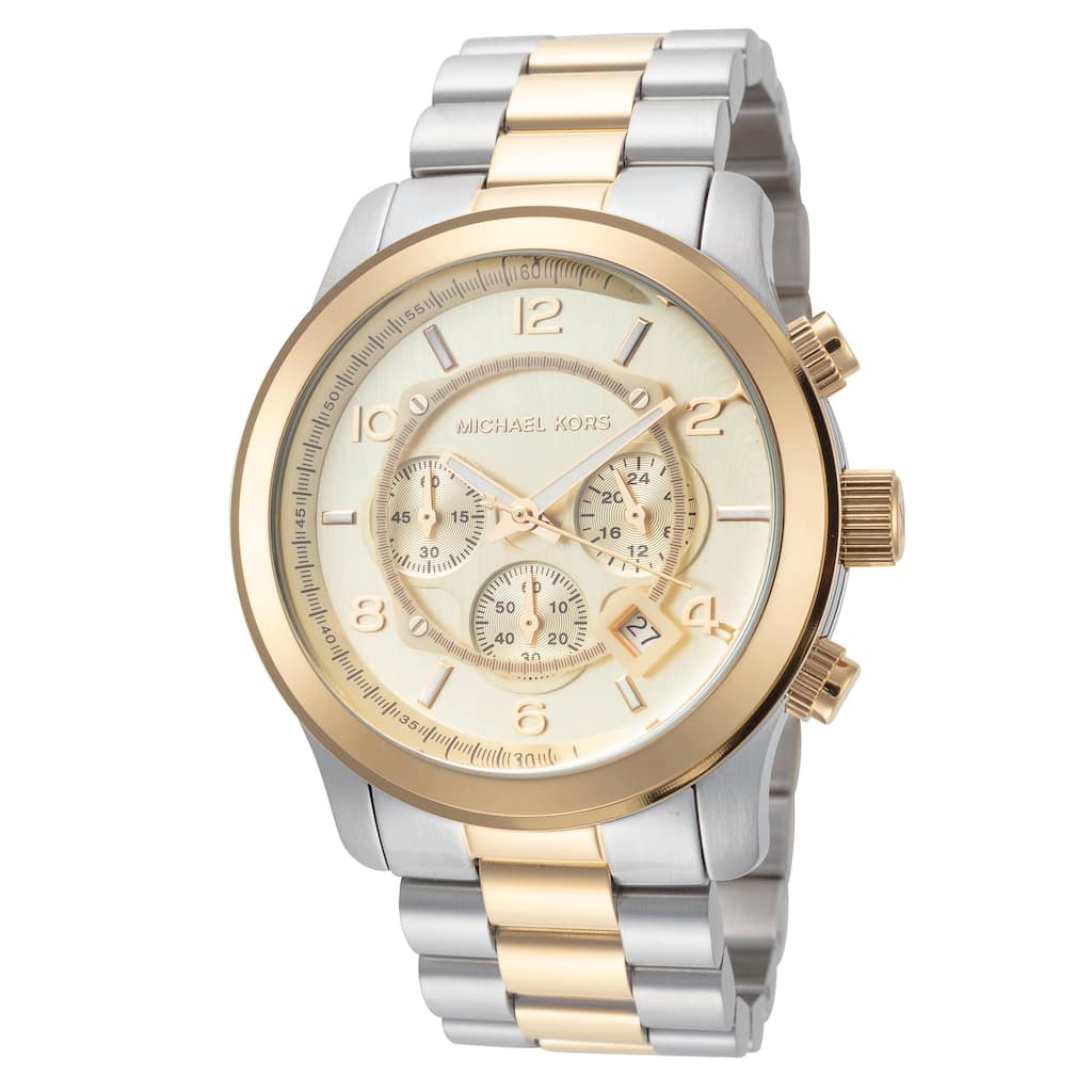 Michael Kors Men's Runway 45mm Watch MK9075 - Silver and Gold - N/A