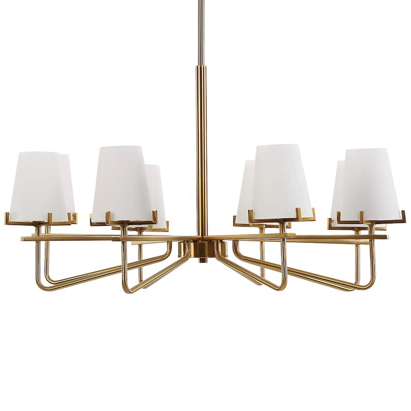 Uttermost Lassen 8 Light Brass Chandelier - 36"W x 20.25"H x 36"D