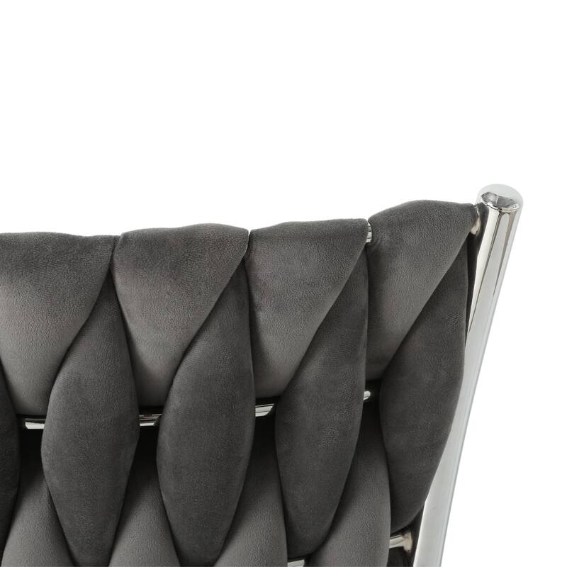 Modern Simple Velvet Dining Chair, Family Bedroom Stool Back Student Table Chair (Set Of 2)