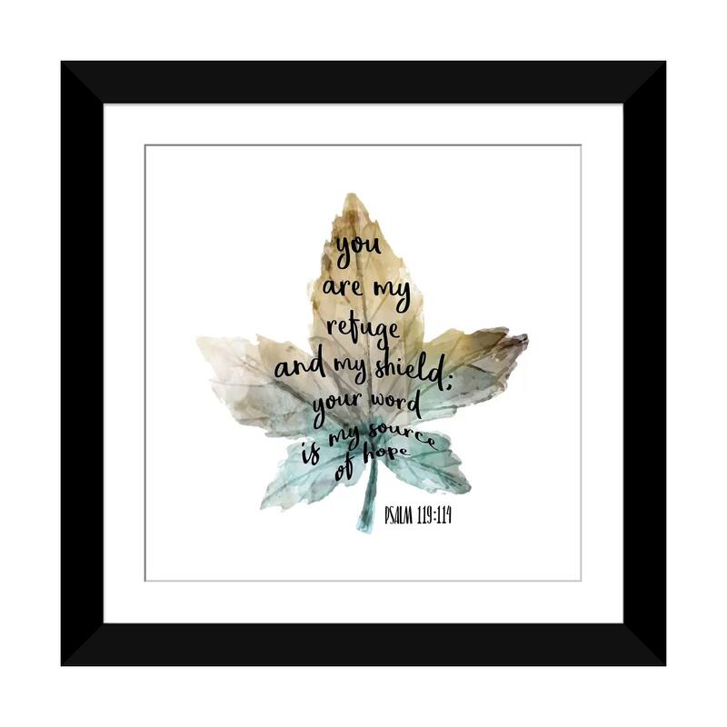 iCanvas "Psalm Leaf I" by Kimberly Allen - Black - 24x24x1