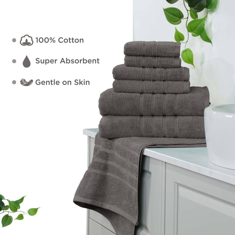 Martex Ultimate Performance Cotton Low-Lint Soft Absorbent Towel Set