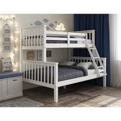 100% Solid Wood Mission Twin Over Full Bunk Bed by Palace Imports