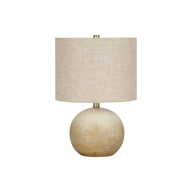 Lighting, 20"h, Table Lamp, Beige Concrete, Beige Shade, Contemporary - Beige