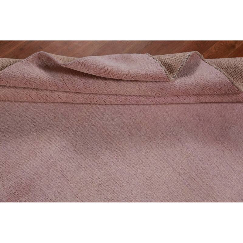 Hand Knotted Oriental 100% Wool Carpet Modern Solid Purples Gabbeh Area Rug - 10' 1'' X 5' 3''