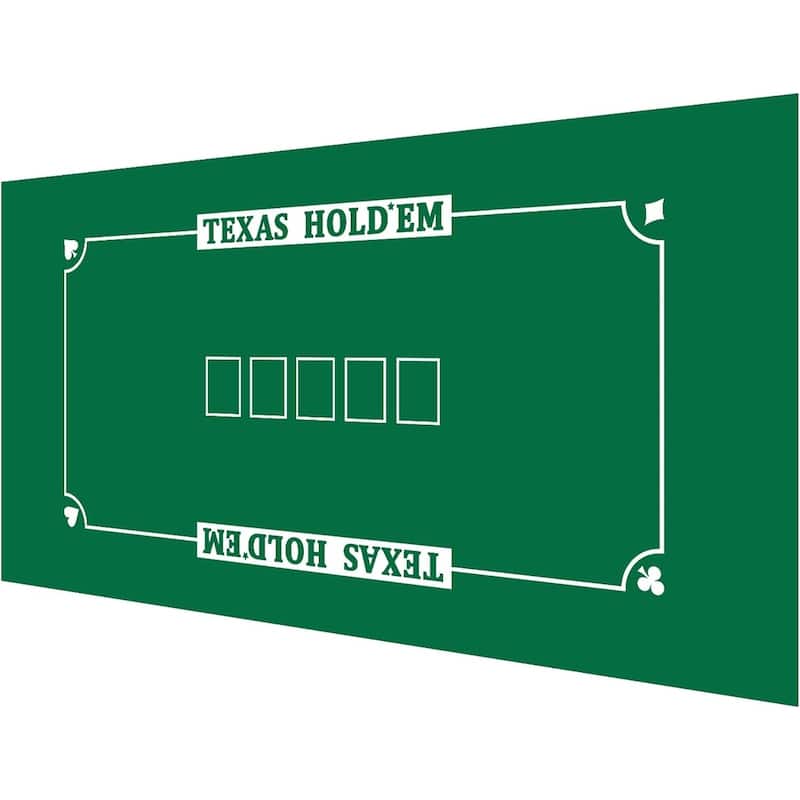 GSE™ 36"x72" Casino Texas Hold'em Poker Tabletop Layout Felt, Casino Table Top Cover Mat - Layout Felt