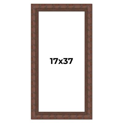 17x37 Frame Pewter Solid Wood Picture Frame Width 1.625 Inches | Interior Frame Depth 0.6875 Inches
