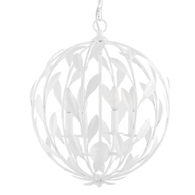 Broche 4 Light Matte White Chandelier - 16'' W x 18.75'' H - 16'' W x 18.75'' H