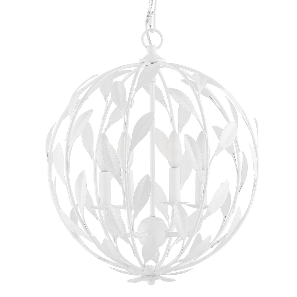 Broche 4 Light Matte White Chandelier - 16'' W x 18.75'' H