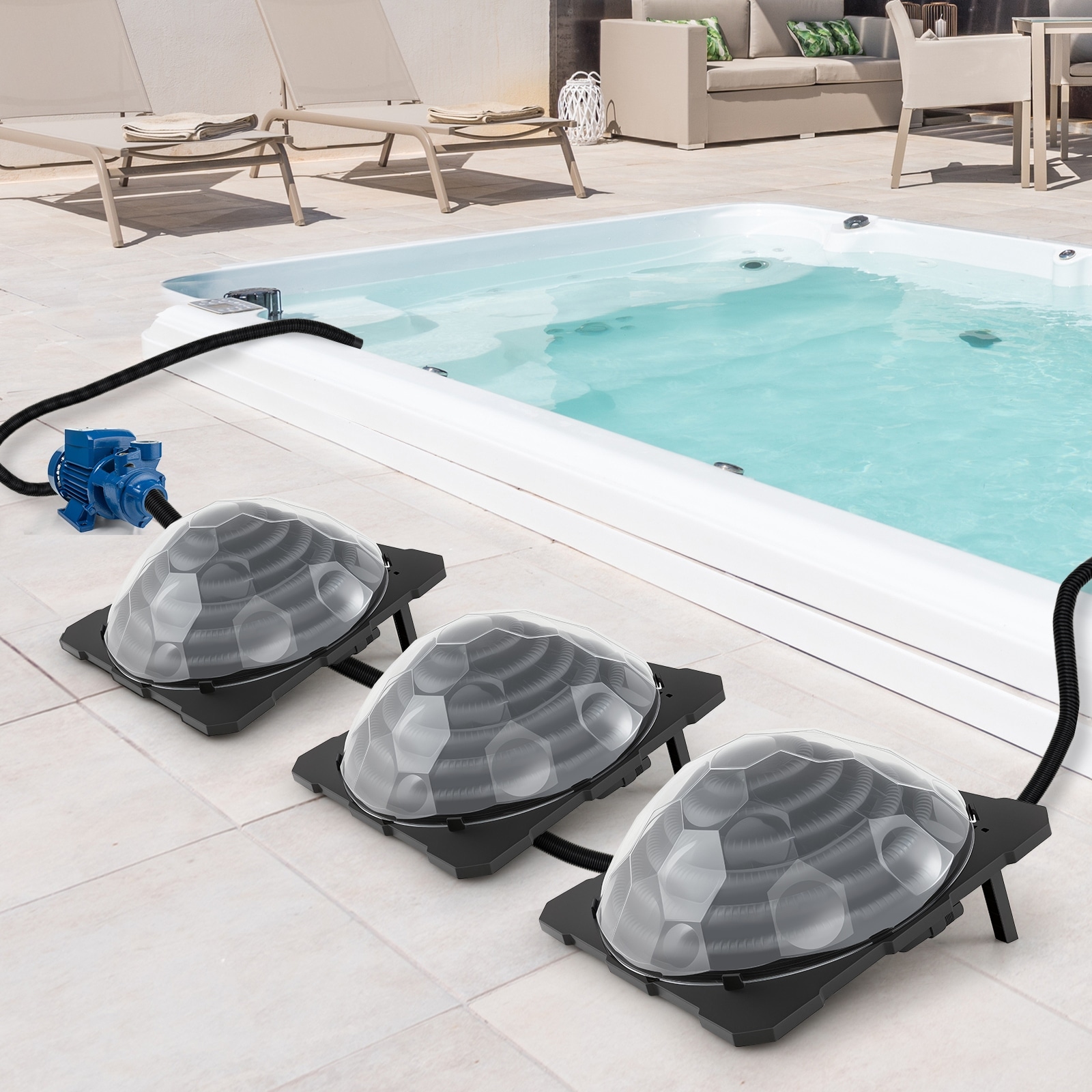 Gymax 3PCS Colar Dome Heater w/ Transparent Cover Black Heating Coil