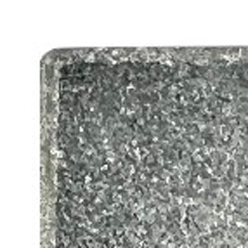 HomeRoots Set of Six Gray Rectangle Knob Stone Drawer Pull Knobs - 5.00 in. x 5.10 in. x 2.60 in.