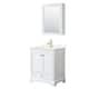 Option White / Giotto Quartz Top / Brushed Gold Hardware