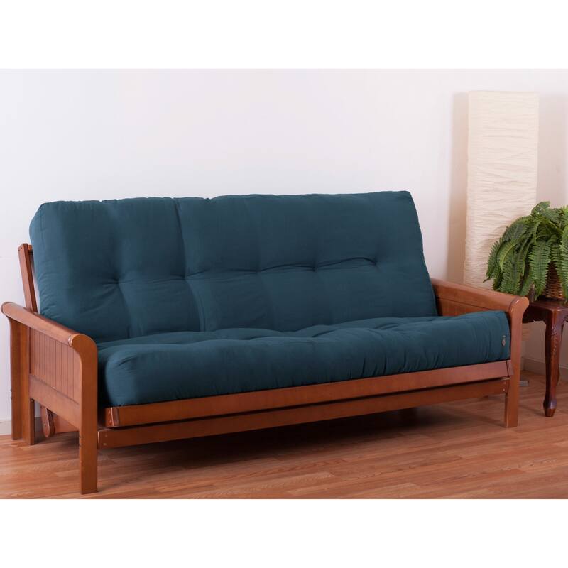 9-inch Thick Twill Futon Mattress (Twin, Full, or Queen) - Indigo - Full