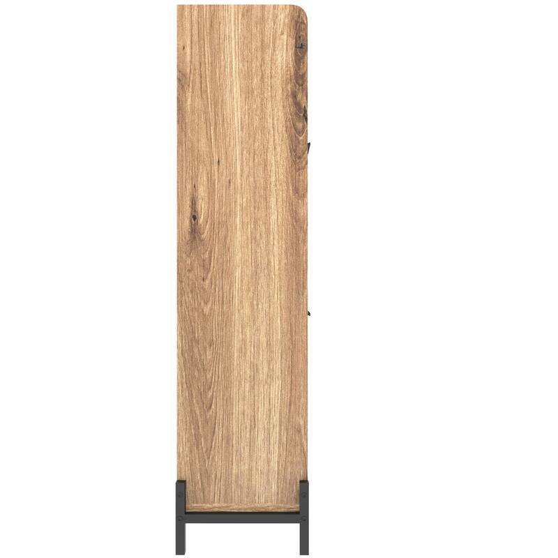 Freestanding Shoe Cabinet with 4 Flip Drawers, Hidden Narrow Shoe Rack with Open Storage, Shoe Storage Cabinet for Entryway