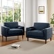 preview thumbnail 4 of 68, 2 Set Modern Wide Armchair Corduroy Accent Chairs Navy Blue