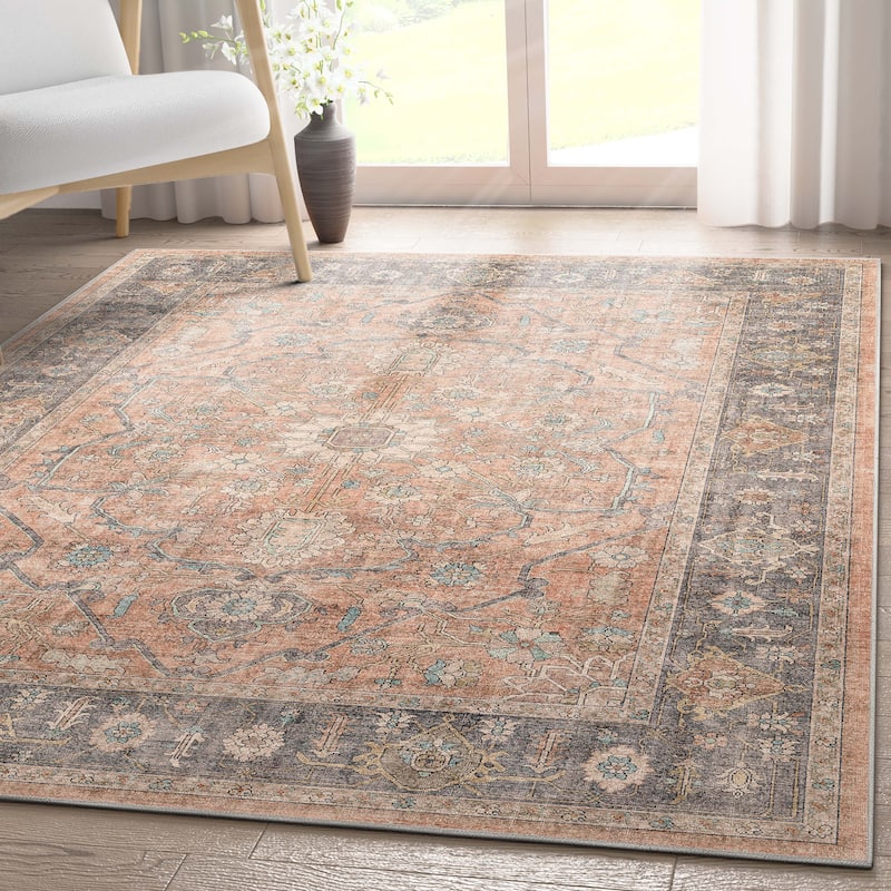 Well Woven Apollo Antigua Persian Oriental Machine Washable Area Rug