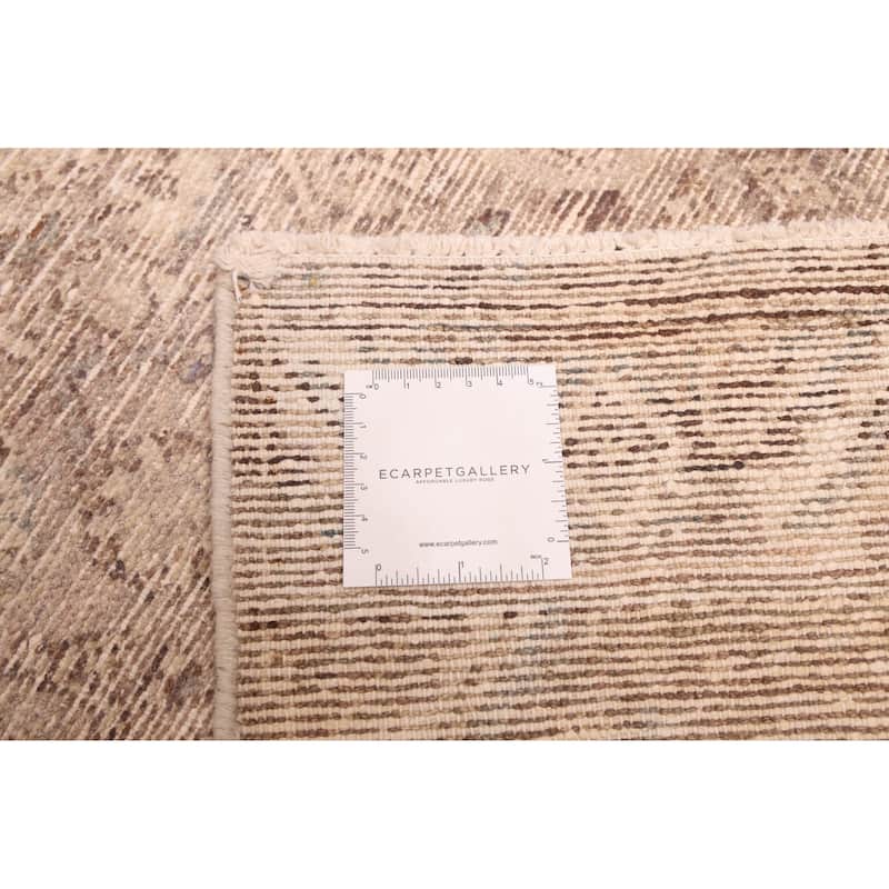 ECARPETGALLERY Hand-knotted Antalya Vintage Tan Wool Rug - 3'3 x 9'2