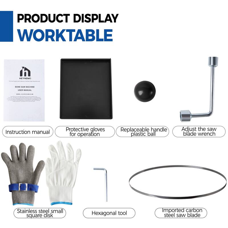 1500W Electric Meat Bandsaw - 33.46'' x 20.08''