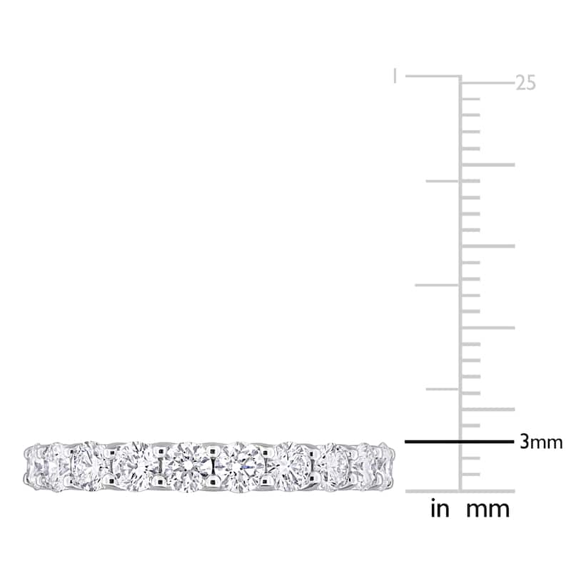Miadora 1ct TDW Lab Grown Diamond and Tsavorite Accent Anniversary Band 14k White Gold