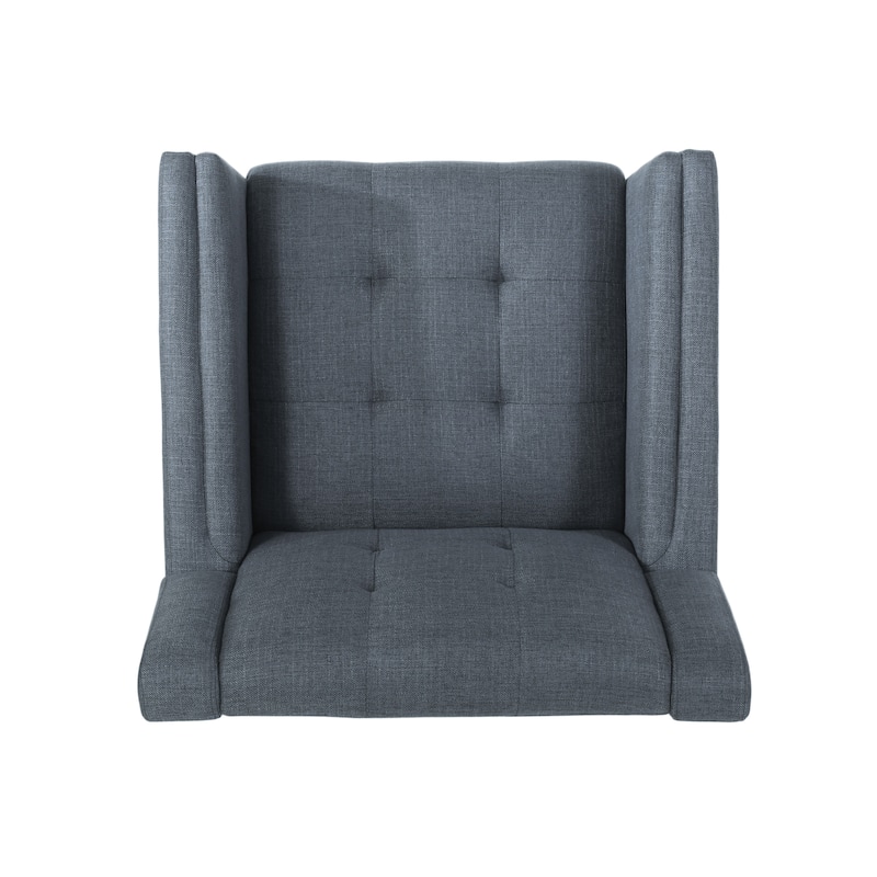 Dark Grey 30.5" Button Tufted Arm Chair
