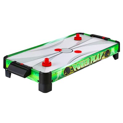 Power Play 40-in Portable Table Top Air Hockey - Green