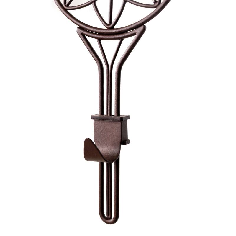 Adjustable Wreath Hanger for Door - Flower (Brown) - Brown