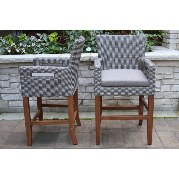 Margarita outdoor 2025 wicker barstool