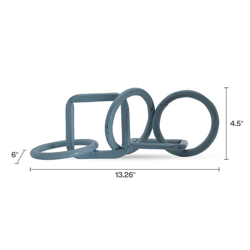 Elements Gray Circle and Square Links Tabletop Decor