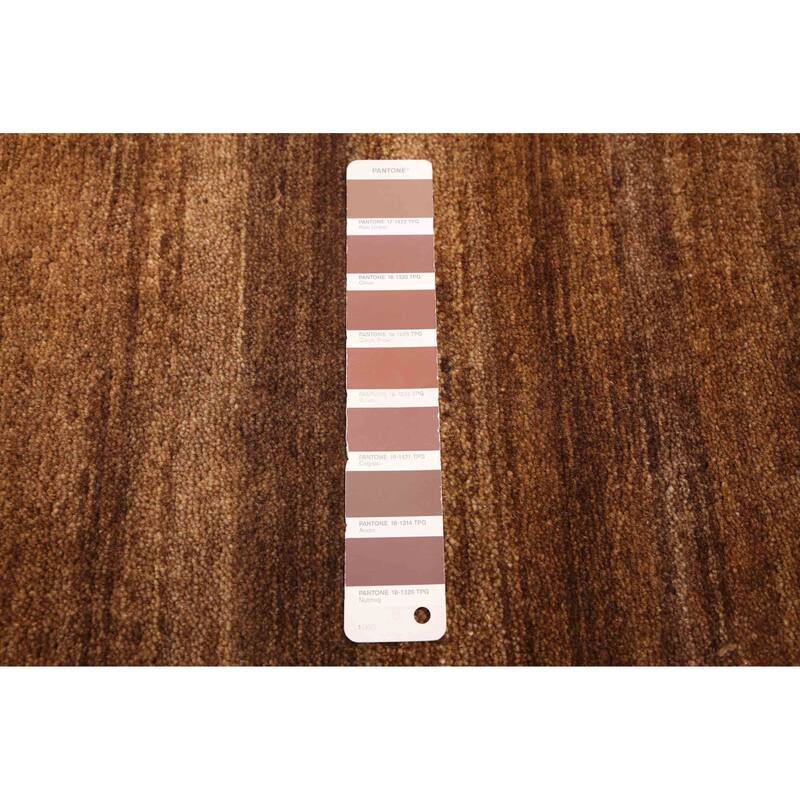 ECARPETGALLERY Hand-knotted Pak Finest Gabbeh Brown Wool Rug - 4'1 x 5'10