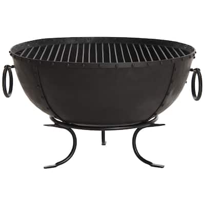 SAFAVIEH Outdoor Living Brazil Black Fire Pit - 32"W x 32"D x 19"H