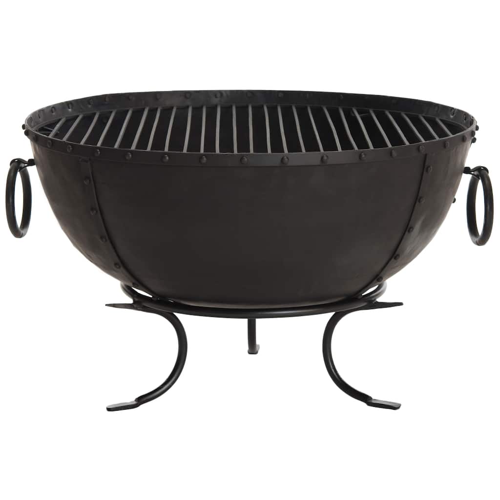 SAFAVIEH Outdoor Living Brazil Black Fire Pit - 32"W x 32"D x 19"H