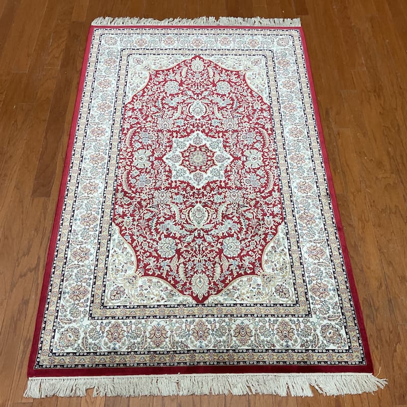 HERAT ORIENTAL Handmade Kashmiri Wool Rug - 4' x 6'