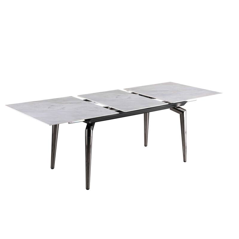 Somette Tate Marbleized Sintered Stone Top Dining Table