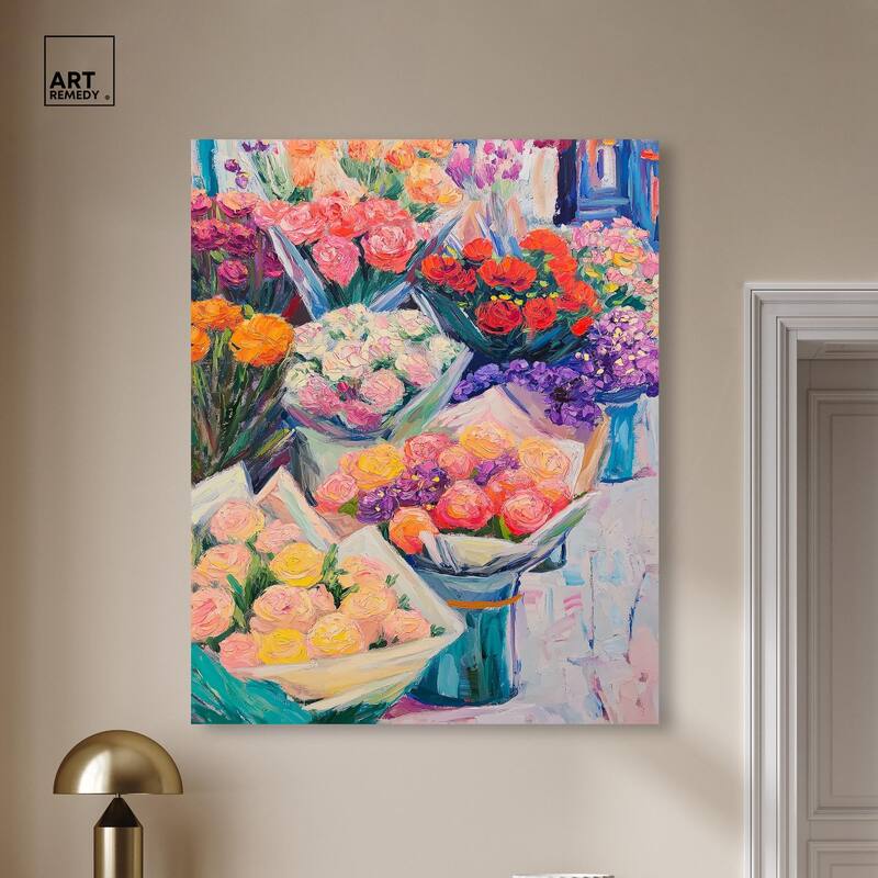 Market Blooms II Canvas by Art Remedy, Gallery Wrapped