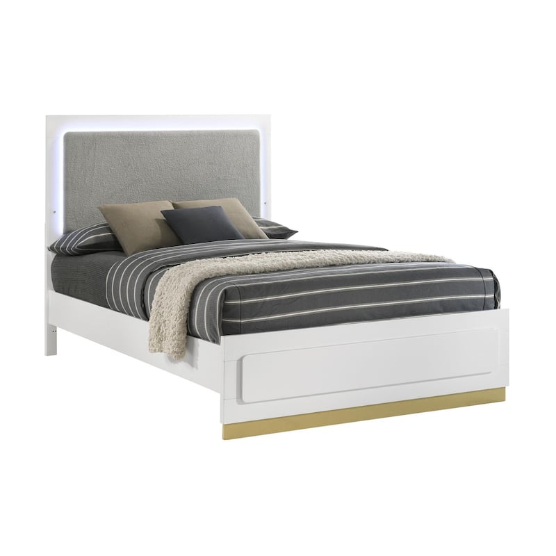 Sophia Panel Bed with Lighted Headboard
