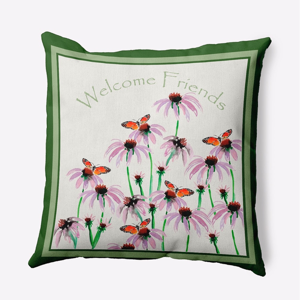 Welcome Friends Decorative Throw Pillow