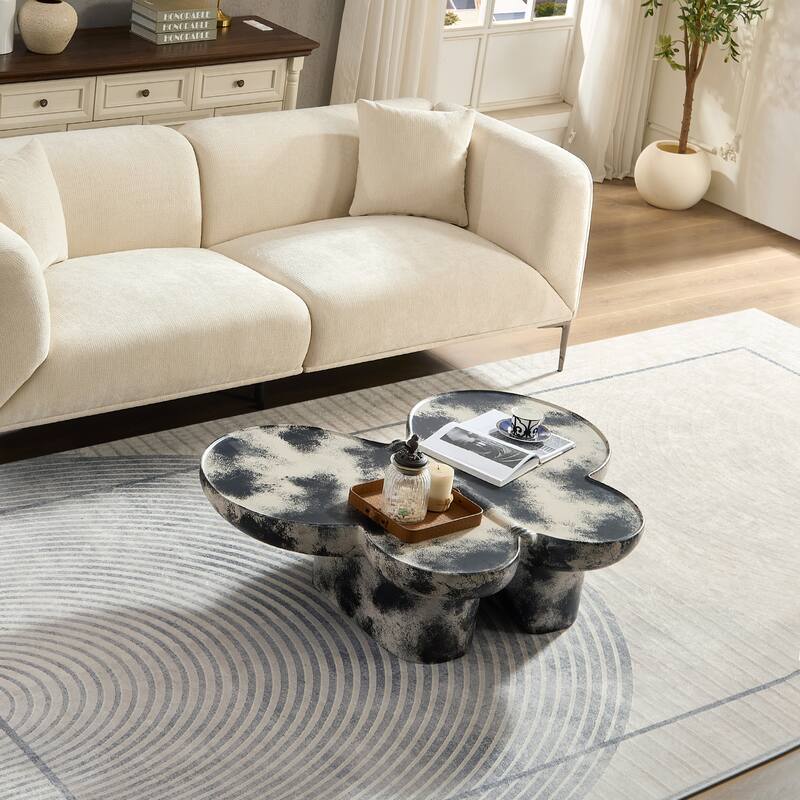 Butterfly-Inspired Coffee Table Low Height Profile End Table