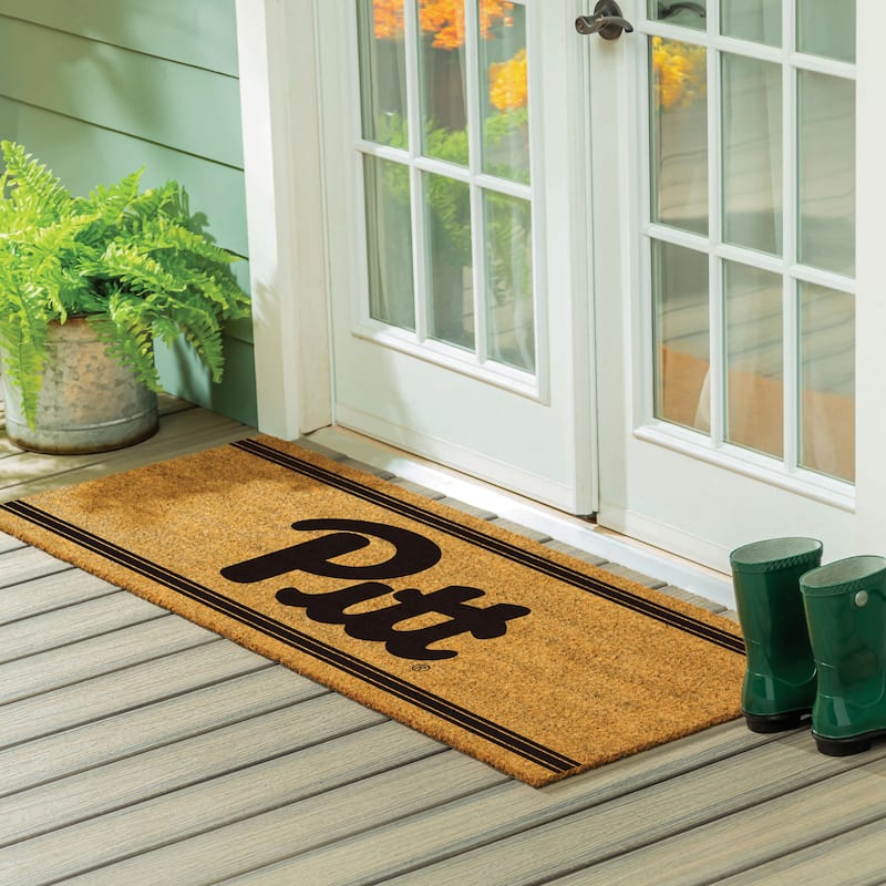 University of Pittsburgh Monochrome Indoor/Outdoor Coir Door Mat - 60" x 24"