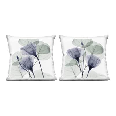 Stupell Fading Florals & Herbs Decorative Printed Throw Pillow Design by Albert Koetsier (Set of 2)