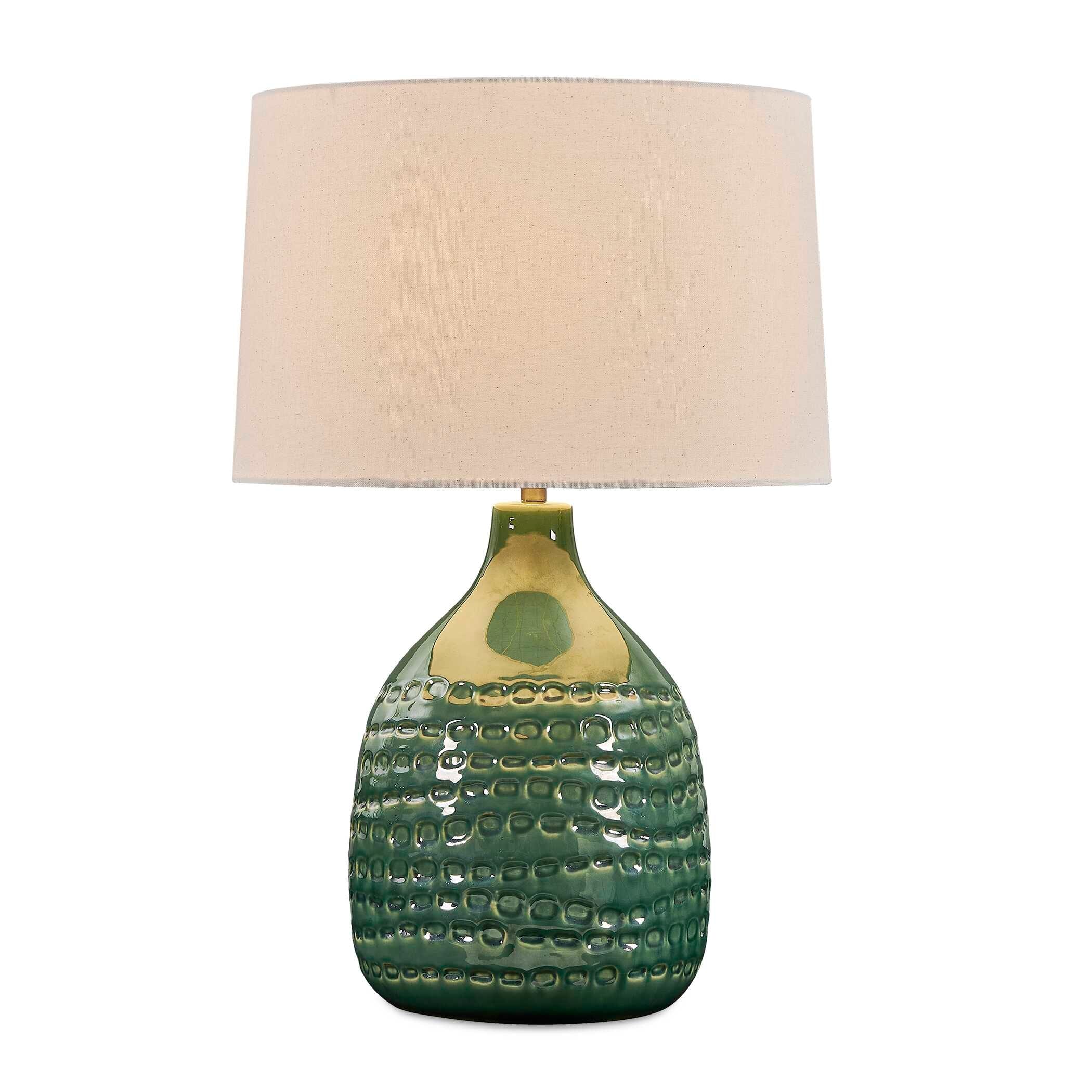 Uttermost Breya Green Glaze Table Lamp. - 17" D x 17" W x 26" H