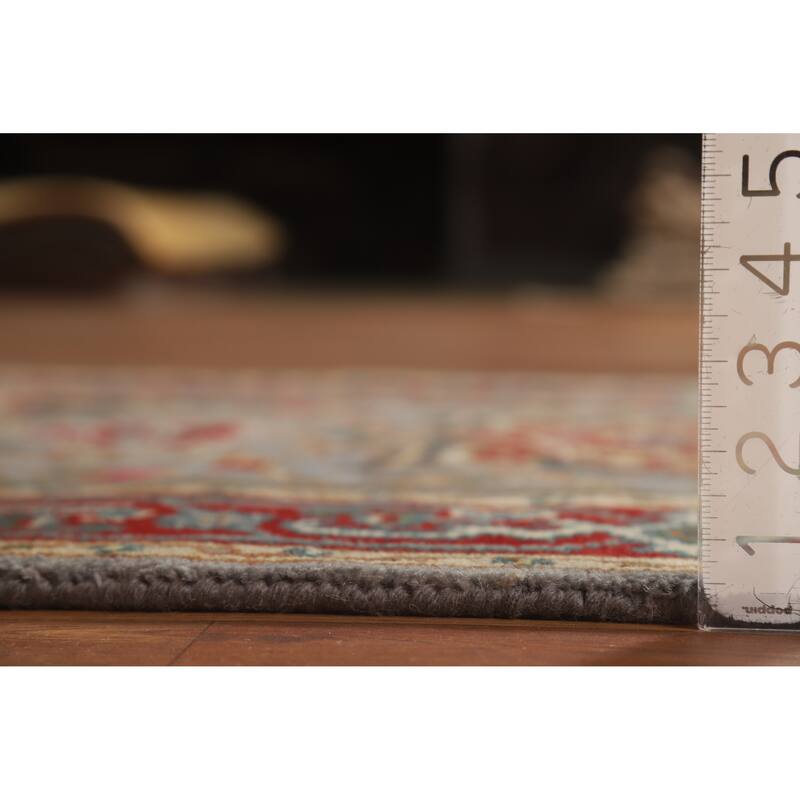 Hand Knotted Oriental 100% Wool Carpet Traditional Medallion Greys & Charcoal Heriz (serapi) Area Rug - 4' 10'' X 3' 0''